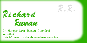 richard ruman business card